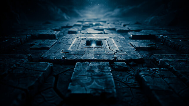 Futuristic unknown texture dark alien metal glowing ead