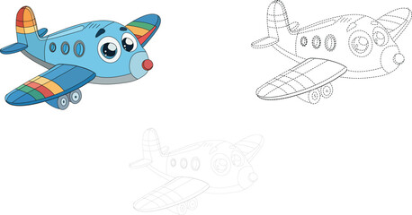 KDP airplane Vector design colored illustration.eps