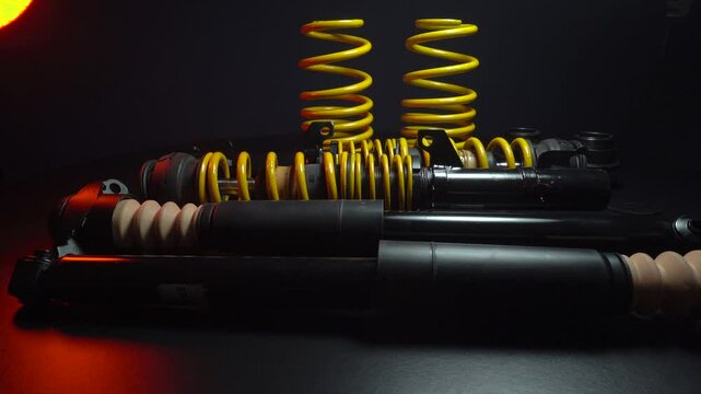 adjustable tuned sports suspension for a bench front-wheel drive car yellow coilovers 