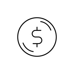 Tax line vector icon. Accounting illustration sign collection. Finance and interest symbol or logo.