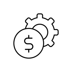 Tax line vector icon. Accounting illustration sign collection. Finance and interest symbol or logo.