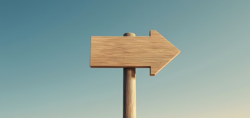 Simple directional sign with a bold left arrow against a serene sky, representing travel, choices, detours, and alternative paths in life