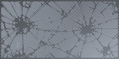 Broken glass shatter and piece. Realistic vector illustration set of explode mirror shard fragment. flying transparent sharp debris elements of smithereens beaten crystal or ice on dark background.