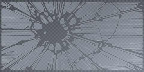 Broken glass shatter and piece. Realistic vector illustration set of explode mirror shard fragment. flying transparent sharp debris elements of smithereens beaten crystal or ice on dark background.