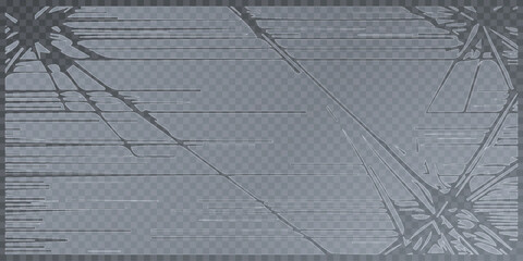 Broken glass shatter and piece. Realistic vector illustration set of explode mirror shard fragment. flying transparent sharp debris elements of smithereens beaten crystal or ice on dark background.