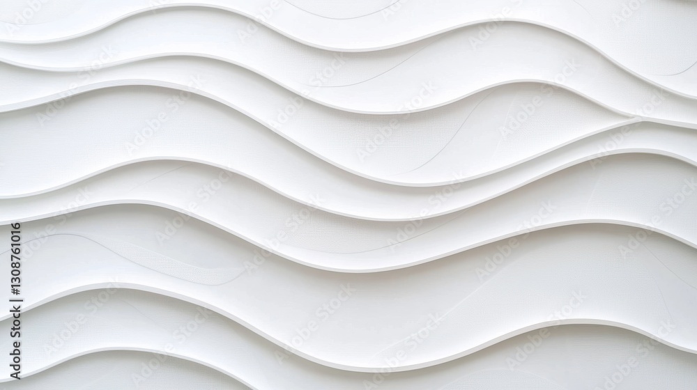 Poster abstract white wave pattern design on textured background, creating a modern, minimalist visual effe