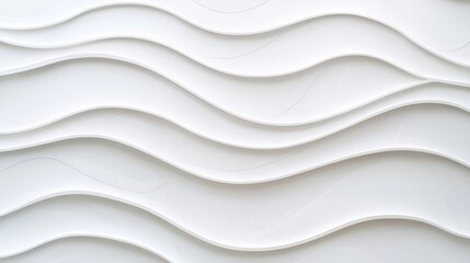 Obraz premium Abstract white wave pattern design on textured background, creating a modern, minimalist visual effect.
