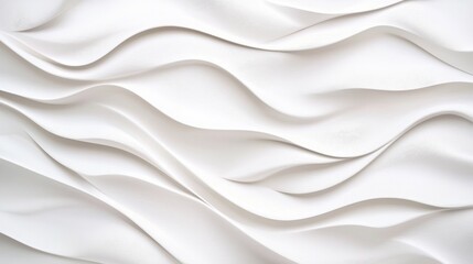 Obraz premium Abstract white wavy texture background, modern minimalist design with smooth flowing lines and elegant curves.