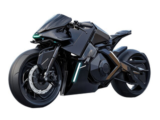 Isolated Futuristic Motorcycle