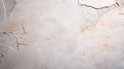 Close-up of textured, cracked plaster wall with peeling layers, showcasing weathered architectural details.