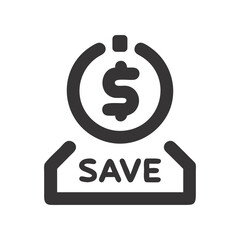 Money savings and finance icon, return money icon