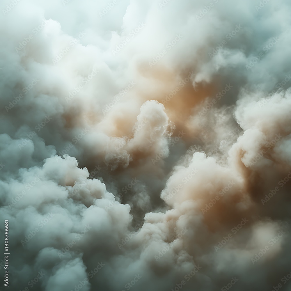 Aufkleber digital composite of cloud against blue background with vignette