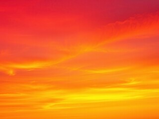 Fiery Sunset Sky with Dramatic Clouds