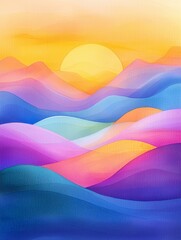 Abstract watercolor painting wallpaper decoration