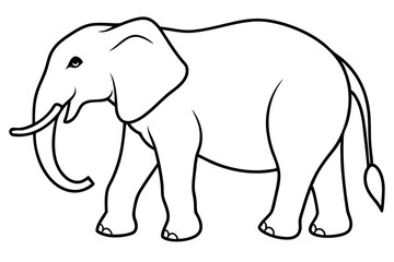 Elegant Elephant Linework