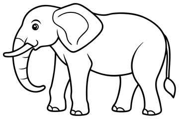 Elegant Elephant Linework