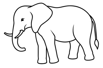 Elegant Elephant Linework