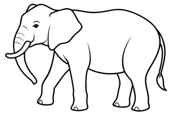 Elegant Elephant Linework