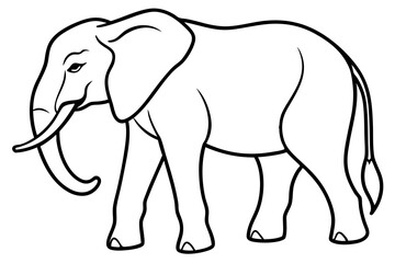 Elegant Elephant Linework
