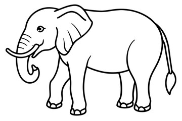 Elegant Elephant Linework