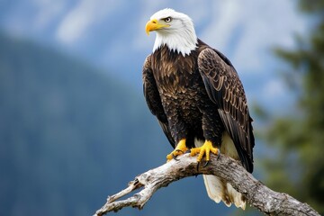 Bald Eagle Sitting - Majestic Wildlife Photography of American Bird of Prey