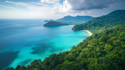 Fototapeta premium A peaceful holiday on the tropical coast