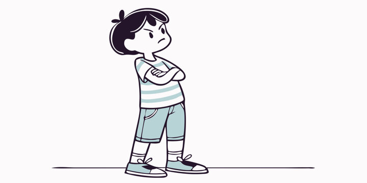 A young child stands confidently, hands on hips, looking upwards. Great for motivation blogs, personal growth articles, and children’s confidence topics.