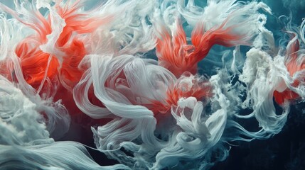 Abstract Artistic Renderings Featuring Swirling Colors And Textured Movement