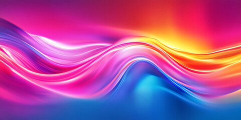 Obraz premium Abstract Flowing Waves of Color and Light for a Vibrant and Modern Digital Wallpaper