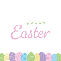 Happy Easter eggs vector illustration