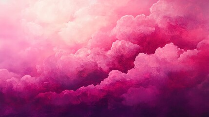 Fototapeta premium Bright fuchsia and magenta clouds, vibrant and energetic with fluid transitions and glossy texture