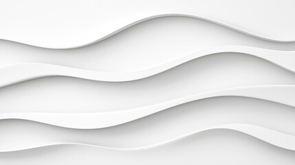 Minimalistic white abstract wave pattern background, perfect for modern design projects and digital art inspiration.