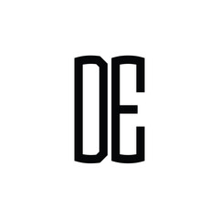 DE monogram logo design letter text name symbol monochrome logotype alphabet character simple logo