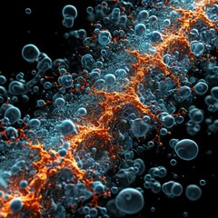 Obraz premium Molecular-level catalytic processes with substance reactions. Generated AI