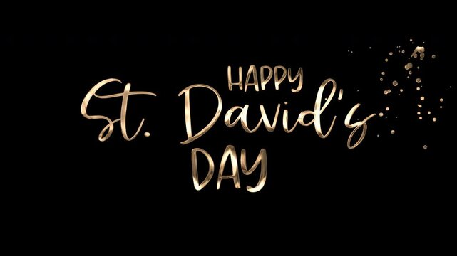 Animated graphic celebrating St. Davids Day, suitable for social media, digital invitations, and event promotions with a Welsh theme.