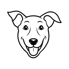 vector illustration of a dog outline