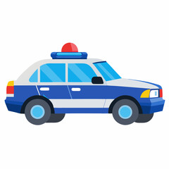 A cartoon illustration of a police car a great image for children's books safety education and law enforcement websites