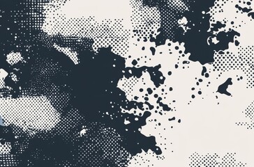 Halftone Background with Camouflage Pattern