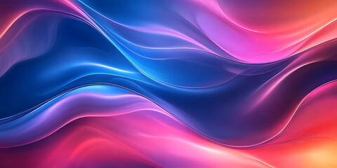 Fototapeta premium Abstract Flowing Waves of Color and Light for a Vibrant and Modern Digital Wallpaper