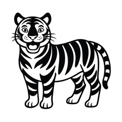 vector of a smile tiger 