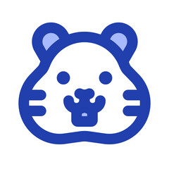 hamster face blue style