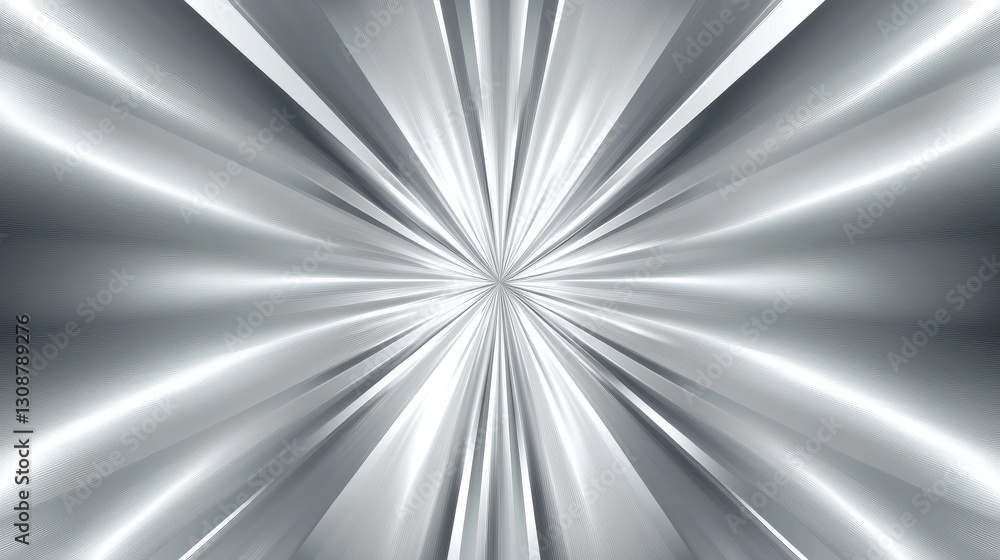 Poster abstract metallic burst design with radial symmetry and gradient effect