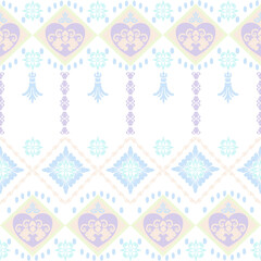 Colorful geometric ethnic boho seamless pattern. Aztec style. Navajo, native American styles. Tribal pattern. Folk motif. Idea for wallpaper, textiles, wrapping, and background. 