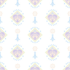 Colorful geometric ethnic boho seamless pattern. Aztec style. Navajo, native American styles. Tribal pattern. Folk motif. Idea for wallpaper, textiles, wrapping, and background. 