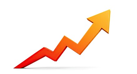 Rising Arrow Graphic Symbolizes Growth and Success in Business and Finance