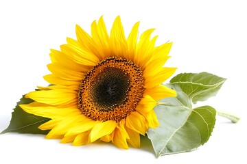Obraz premium sunflower oil and sunflower seeds isolated on a white background.