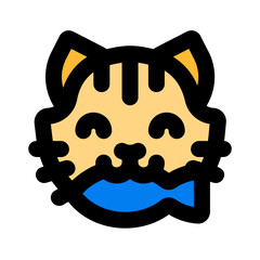 cat bite color style