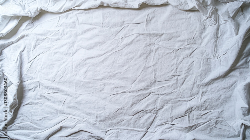 Aufkleber soft wrinkled white fabric on a surface creating a serene and calming background
