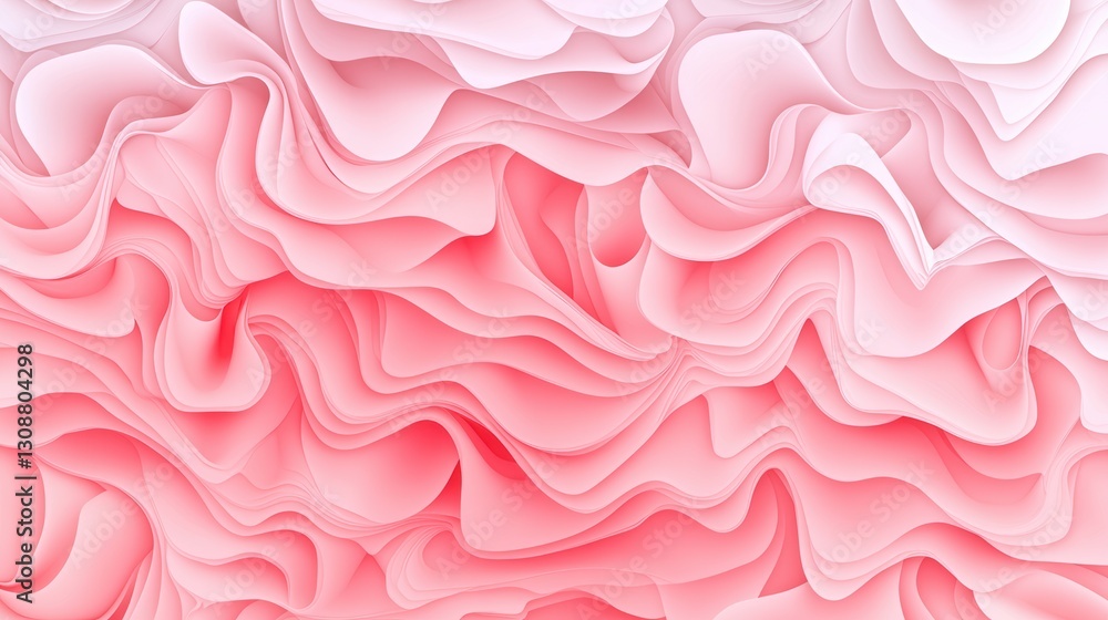 Aufkleber abstract pink wave pattern with fluid shapes and soft tones for creative projects