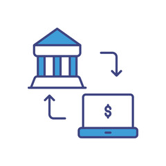 Obraz premium Bank Transfer icon vector stock illustration